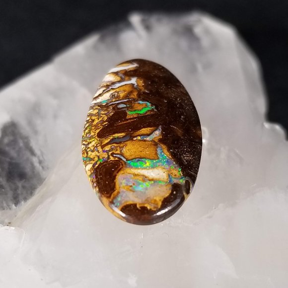 Australian Koroit Opal * 24.00 x 12.68 x 4.74mm * double sided boulder opal - Picture 8 of 13